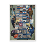 Music Retro Wall Art – Overhead Vinyl Record Store Painting