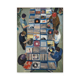 Music Retro Wall Art – Overhead Vinyl Record Store Painting
