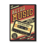 Music Typography Retro Wall Art – Cassette Live Performance Print