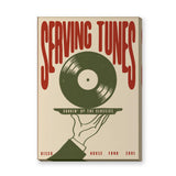 Music Typography Retro Wall Art – Serving Tunes Vinyl Record Print