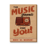 Music Typography Vintage Wall Art – Retro Radio Quote Print
