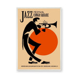 Music Vintage Wall Art – Congo Square Jazz Festival Typography Print