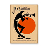 Music Vintage Wall Art – Congo Square Jazz Festival Typography Print