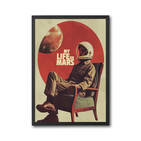 My Life On Mars Heritage Astronaut Print, Retro Space Home Wall Décor