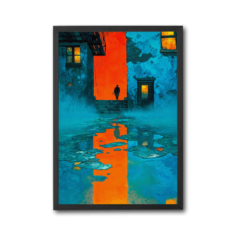 Mysterious Alleyway Cinematic Wall Print Wall Poster Print