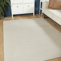 Mystic Modern Area Rug – Cream in a living room