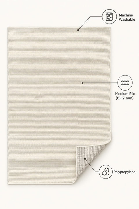 Mystic Modern Area Rug – Cream – features