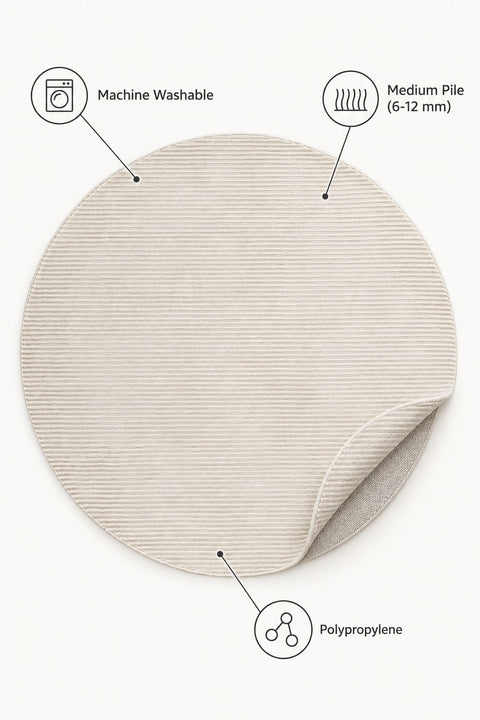 Mystic Modern Area Rug – Light Beige – features