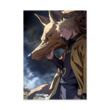 Naruto And Kurama Modern Anime Wall Art – Dark Giant Fox Spirit Print
