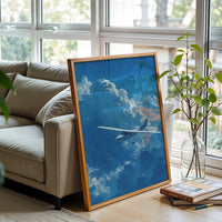 NAVDA Airplane Cloudscape Aesthetic Wall Décor Poster