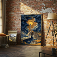 @neptuunee6666 Lighthouse and Stormy Sea Aesthetic Wall Décor Poster Print
