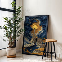@neptuunee6666 Lighthouse and Stormy Sea Aesthetic Wall Décor Poster Print