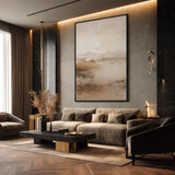Neutral Abstract Landscape Minimalist Wall Art – Soft Beige Nature Print