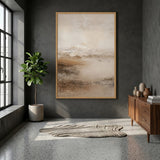 Neutral Abstract Landscape Minimalist Wall Art – Soft Beige Nature Print