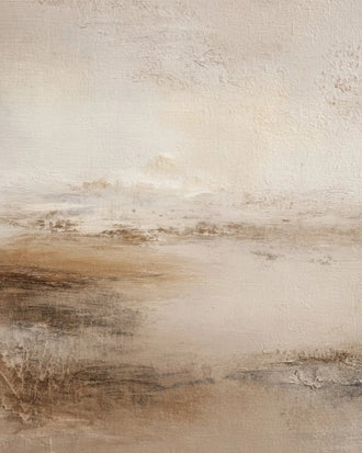Neutral Abstract Landscape Minimalist Wall Art – Soft Beige Nature Print