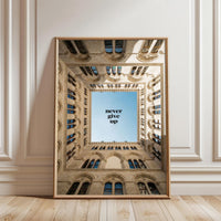 Never Give Up Quote Aesthetic Wall Print Wall Poster Print