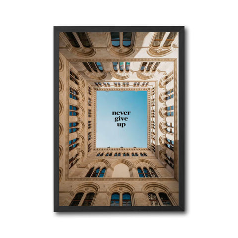Never Give Up Quote Aesthetic Wall Print Wall Poster Print