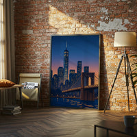 New York City Skyline Aesthetic Décor Poster – Sleek Urban Wall Poster