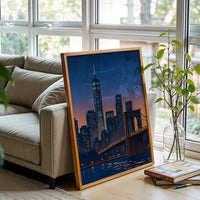 New York City Skyline Aesthetic Décor Poster – Sleek Urban Wall Poster