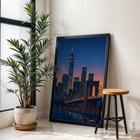 New York City Skyline Aesthetic Décor Poster – Sleek Urban Wall Poster