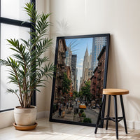 New York City Street Scene Aesthetic Print | Urban Skyline Home Art