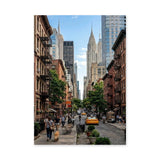 New York Cityscape Modern Wall Art – Yellow Taxis and Skyline