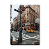 New York Cityscape Photography Modern Wall Art – Broadway Taxi Street Scene