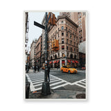 New York Cityscape Photography Modern Wall Art – Broadway Taxi Street Scene
