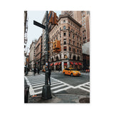 New York Cityscape Photography Modern Wall Art – Broadway Taxi Street Scene