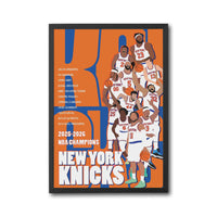 New York Knicks 2025-2026 NBA Champions Wall Poster | Team Roster Basketball Fine Print