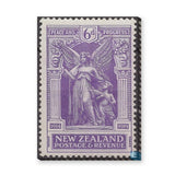 New Zealand Stamp Vintage Wall Art – Purple Peace and Progress Print