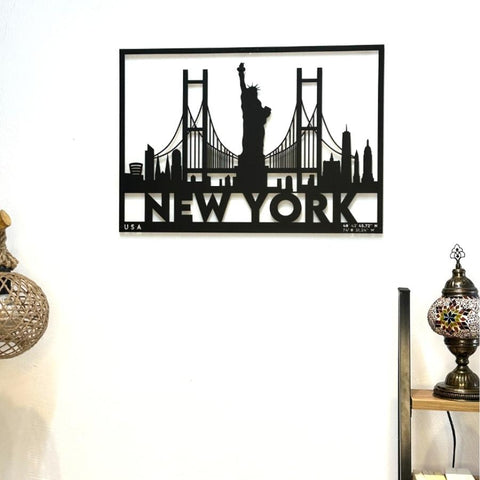 New York City Metal Wall Art Decor