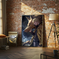 NININAK AI Anime Character with Fox Cinematic Wall Print Décor Poster Print
