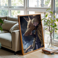 NININAK AI Anime Character with Fox Cinematic Wall Print Décor Poster Print