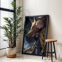 NININAK AI Anime Character with Fox Cinematic Wall Print Décor Poster Print