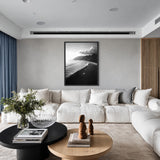 Ocean Wave Photography Coastal Wall Art – Black-and-White Surf Coast