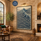 Ocean Wave Traditional Wall Art – Japanese Woodblock Mountain Print