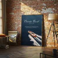 Ocevia Crest Yacht Club Décor Poster – Luxury Yacht Ocean Aesthetic Wall Poster