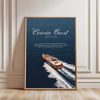Ocevia Crest Yacht Club Décor Poster – Luxury Yacht Ocean Aesthetic Wall Poster
