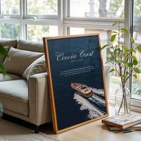 Ocevia Crest Yacht Club Décor Poster – Luxury Yacht Ocean Aesthetic Wall Poster