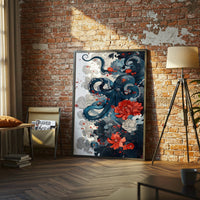 Octopus and Floral Aesthetic Home Art Print