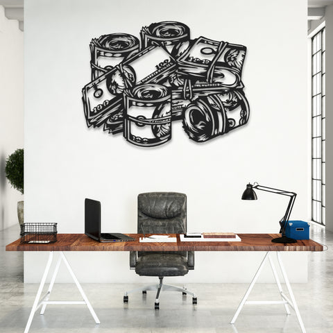 Money Metal Wall Art