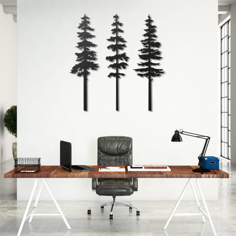 Forest Decor Pine Tree Metal Wall Art