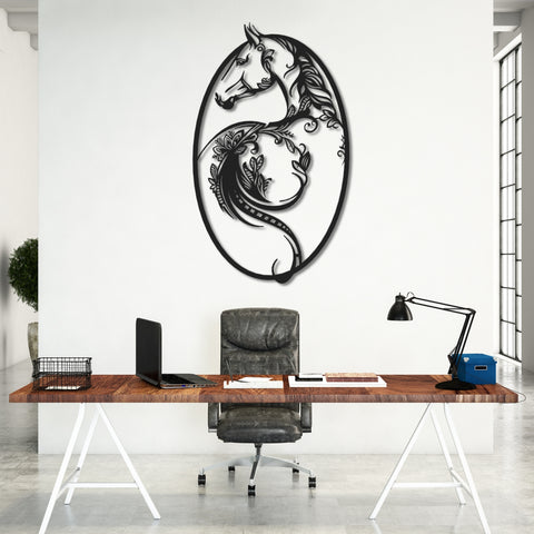 Elegant Horse Metal Wall Art