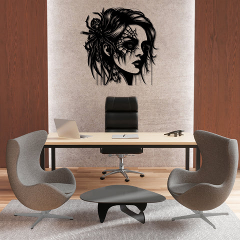 Gothic Woman Metal Wall Art