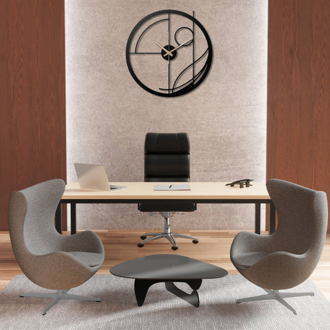 Minimalist Line Metal Wall Clock