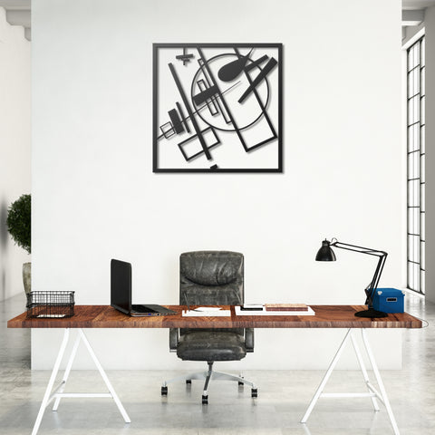 Malevich Mid Century Modern Metal Wall Art Decor