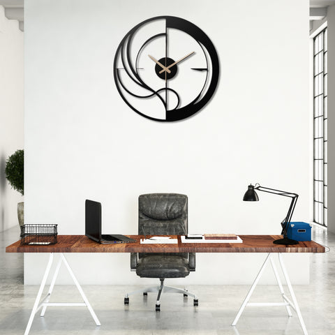 Round Minimalist Metal Wall Clock