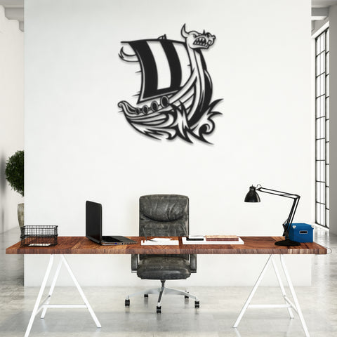 Viking Ship Metal Wall Art