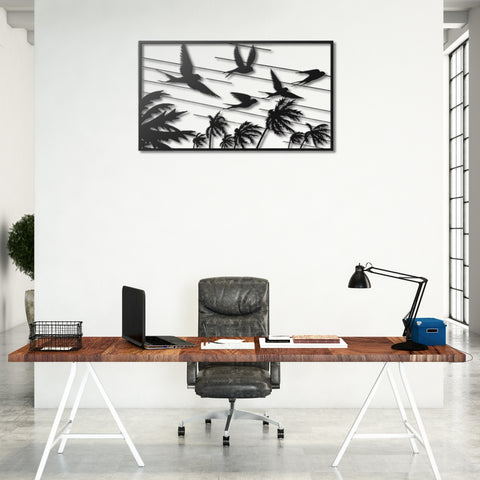 Flying Birds Metal Wall Art